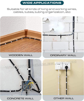 Cable Clips (Wire Clips, Nail Clips), Polyethylene, Black/White, U-Shaped, K-Type, 4mm~32mm, For Cable Management