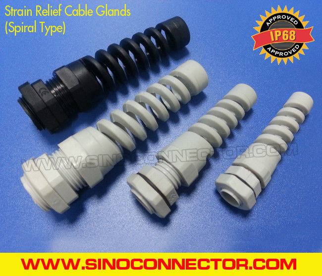 Неметаллические пластиковые кабельные вводы IP68 (прямые, локоть и спиральный тип)