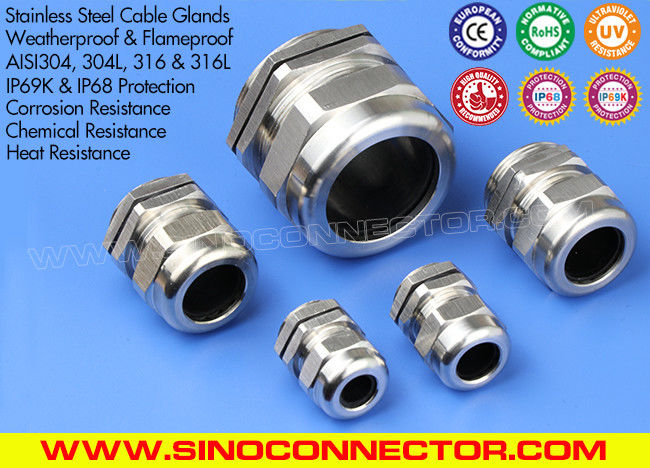 Водонепроницаемый кабельный ввод (гермоввод, ввод герметичный, ввод сальник) из нержавеющей стали SS304, SS316, SS316L